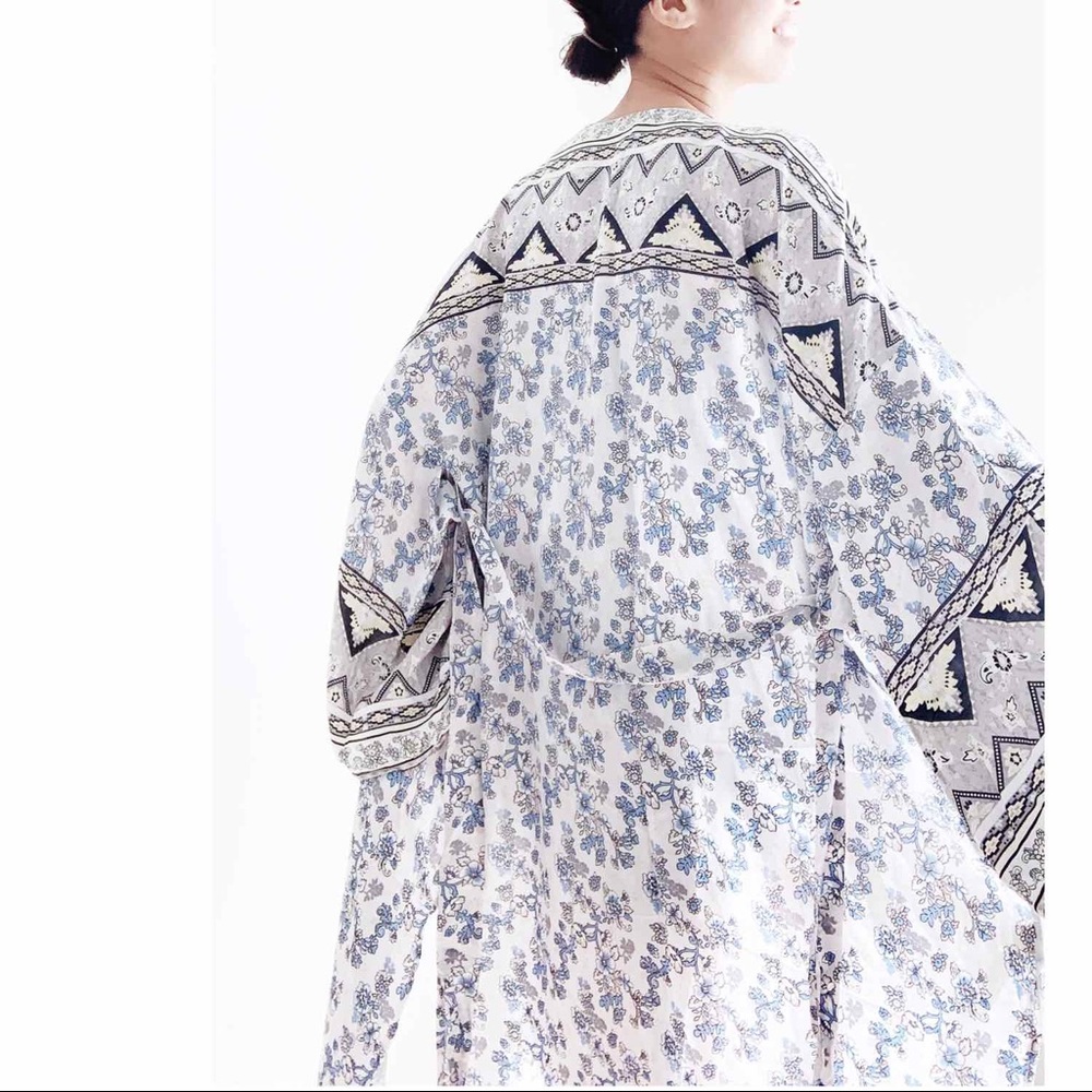 DREAMY LONG KIMONO DUSTER - FLORAL AZTEC - Picture 6 of 9